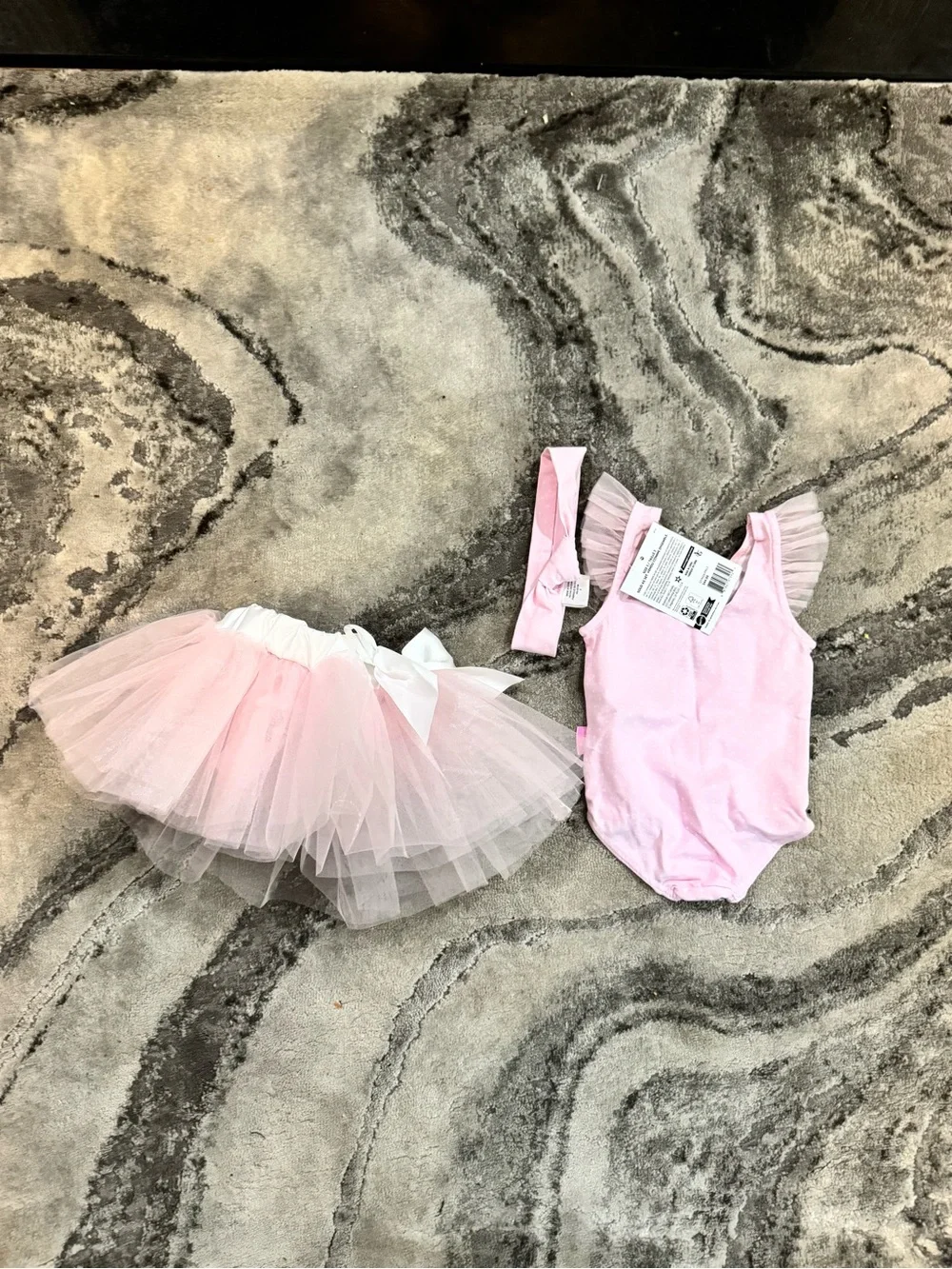 American Girl Light Pink Tulle Ballet Costume with Headband